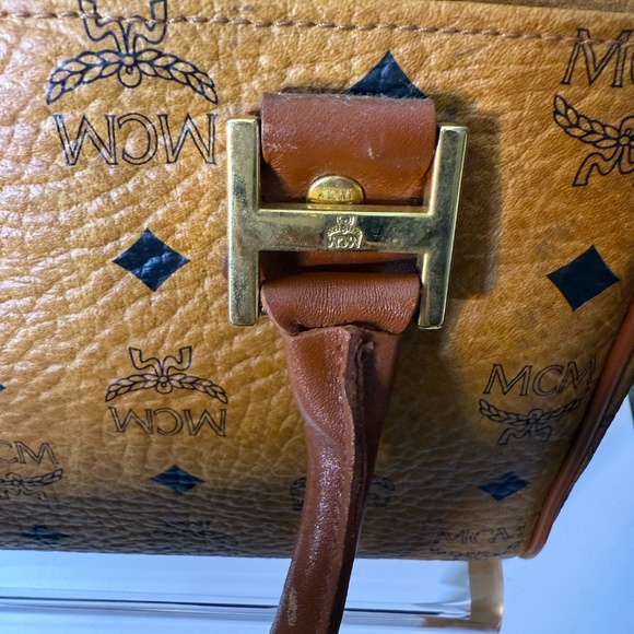 MCM Cognac Monogram Satchel – Vintage - Picture 6 of 10